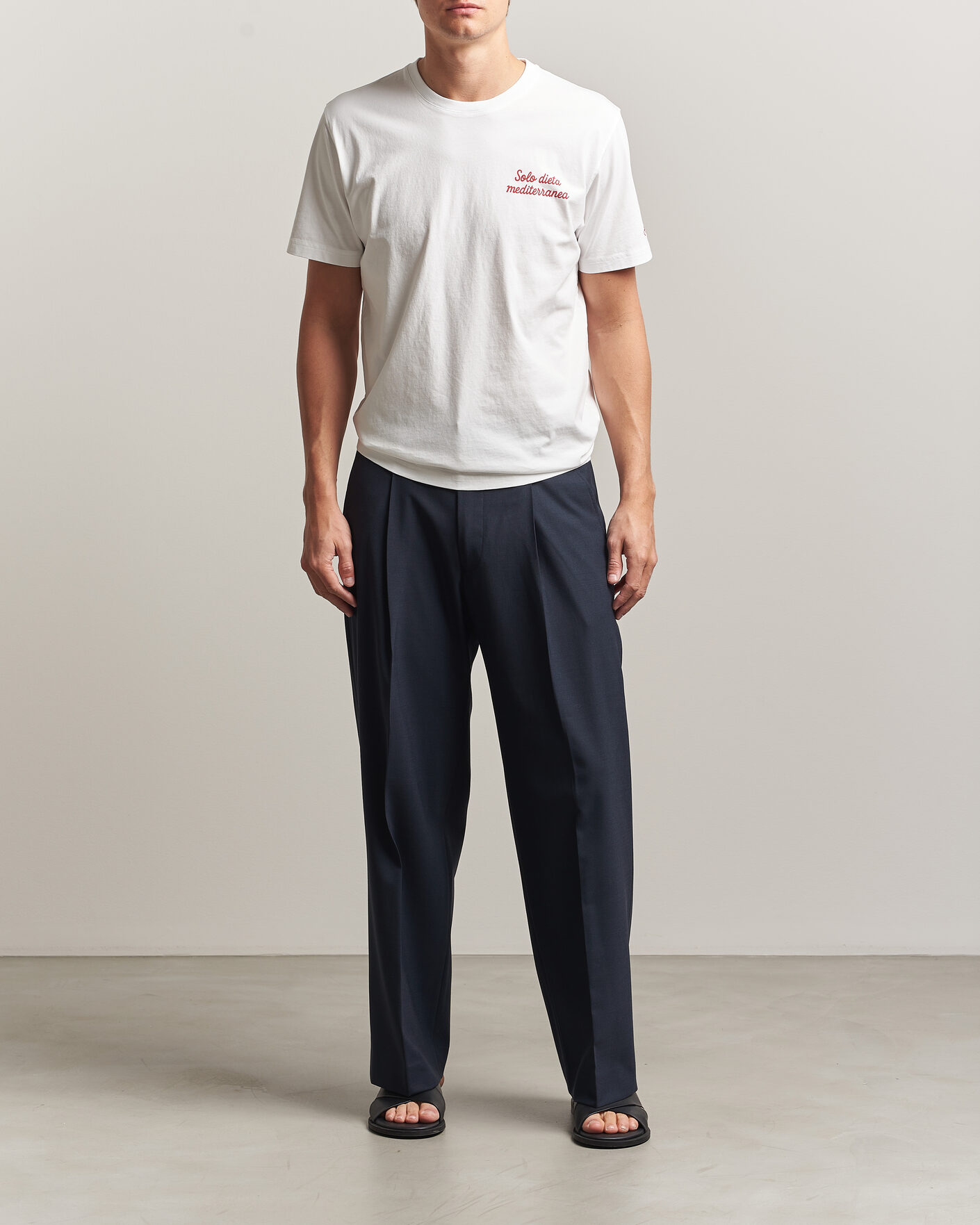 Men | T-Shirts | MC2 Saint Barth | Back Printed Cotton T-Shirt Dieta Mediterranea