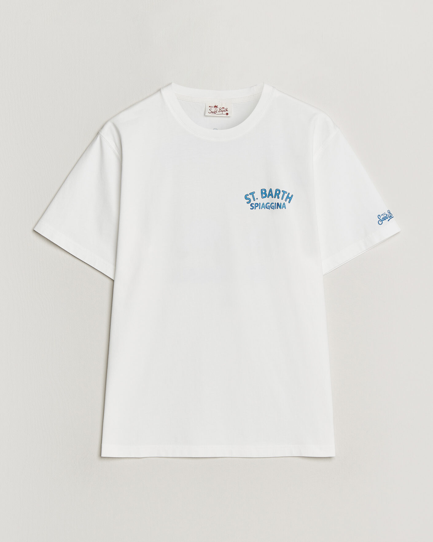 Men | T-Shirts | MC2 Saint Barth | Back Printed Cotton T-Shirt Spiaggina