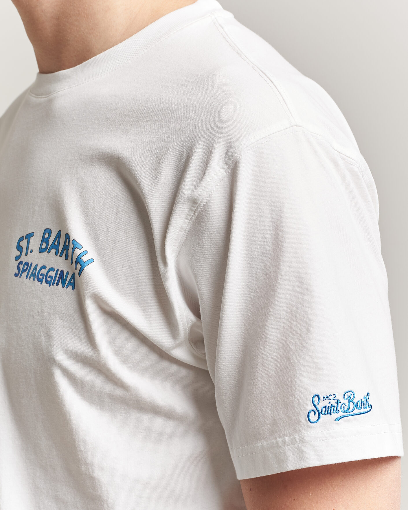 Men | T-Shirts | MC2 Saint Barth | Back Printed Cotton T-Shirt Spiaggina
