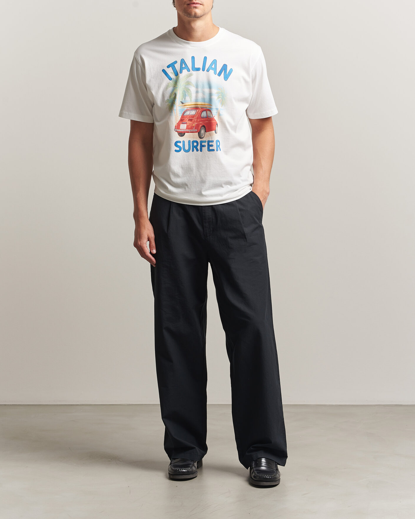 Men | T-Shirts | MC2 Saint Barth | Printed Cotton T-Shirt Italian Surfer