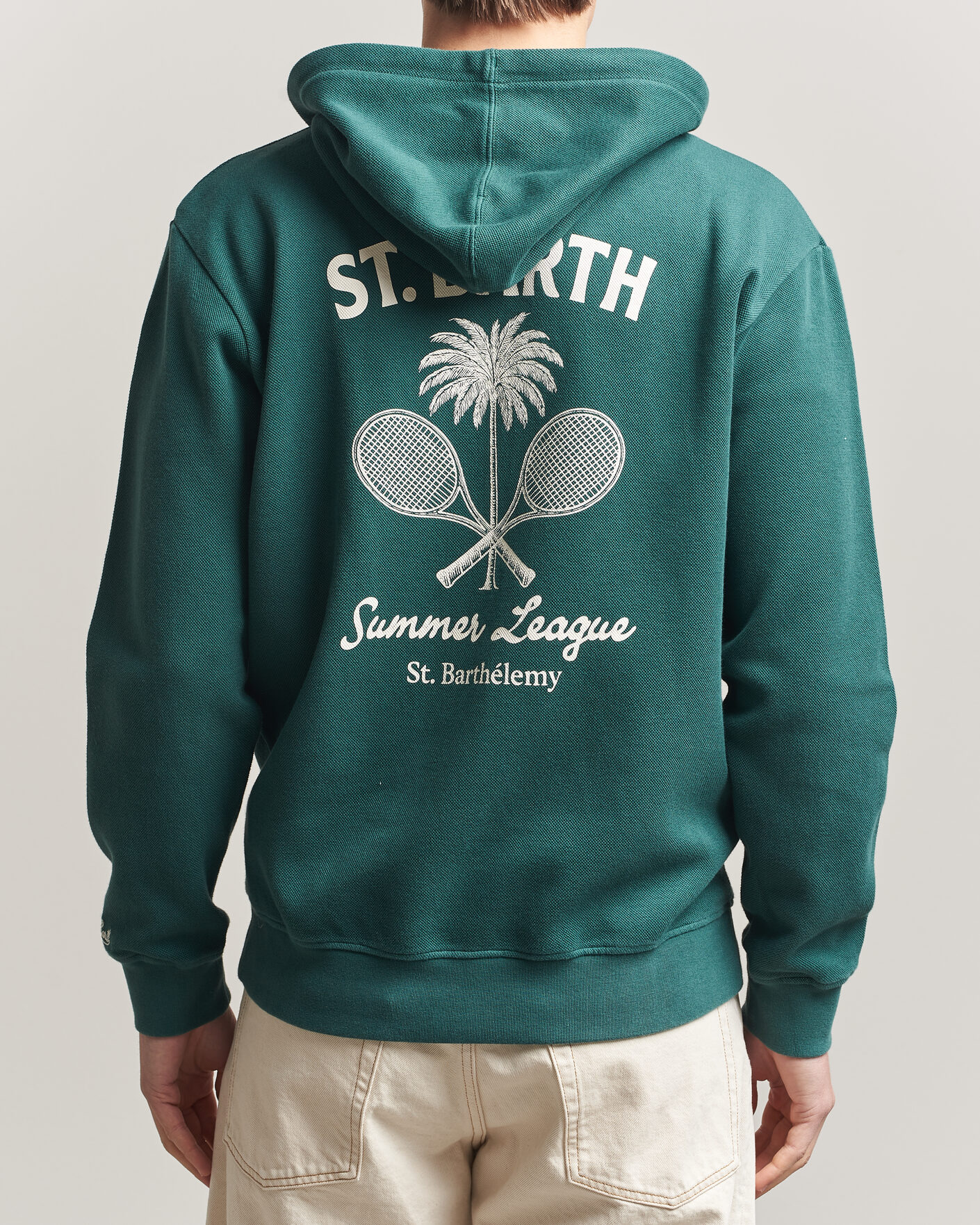 Men | Sweaters & Knitwear | MC2 Saint Barth | Back Printed Hoodie Tennis League