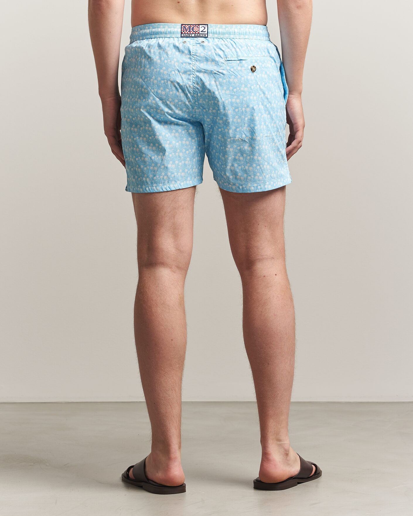 Men | Swimwear | MC2 Saint Barth | Printed Swim Shorts Blue Palms