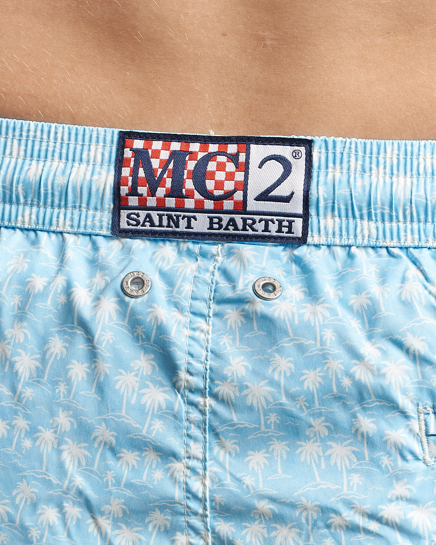 Men | Swimwear | MC2 Saint Barth | Printed Swim Shorts Blue Palms