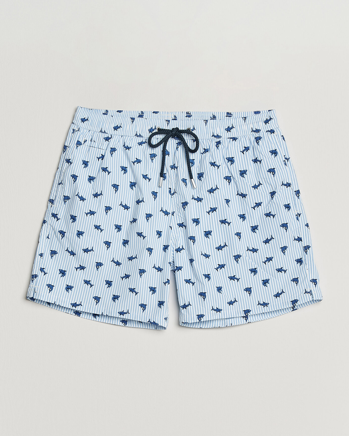 Men | MC2 Saint Barth Printed Swim Shorts Blue Sharks | MC2 Saint Barth | Printed Swim Shorts Blue Sharks