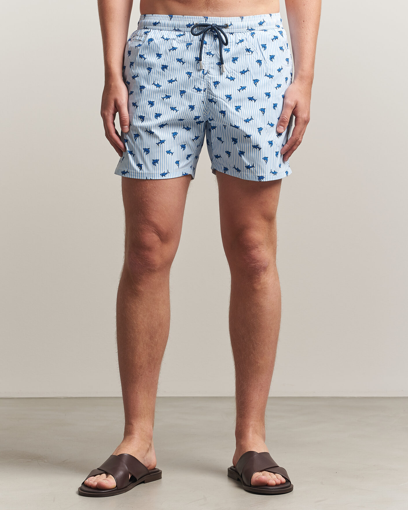 Men | Swimwear | MC2 Saint Barth | Printed Swim Shorts Blue Sharks