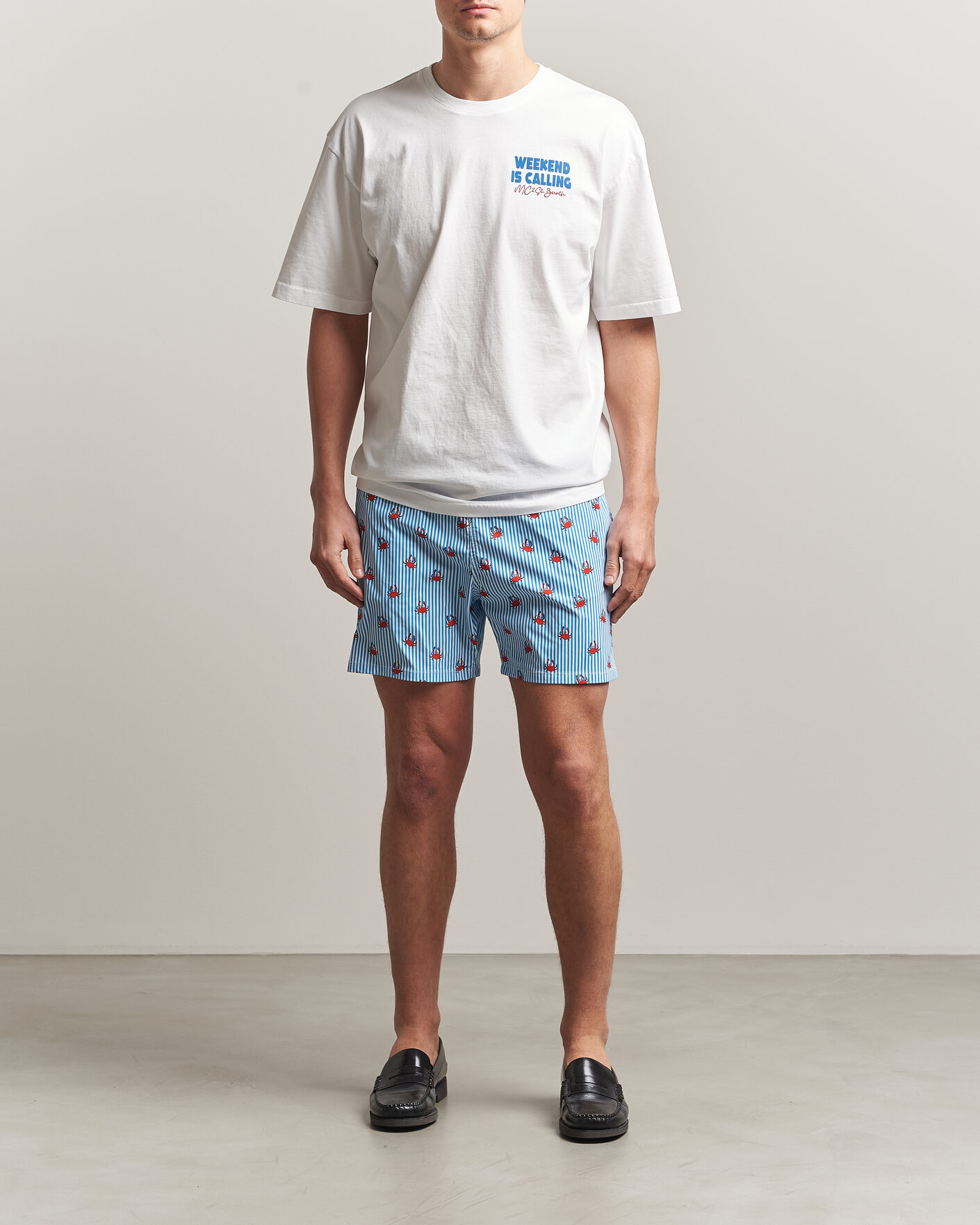 Men | Swimwear | MC2 Saint Barth | Printed Swim Shorts Blue Crabs