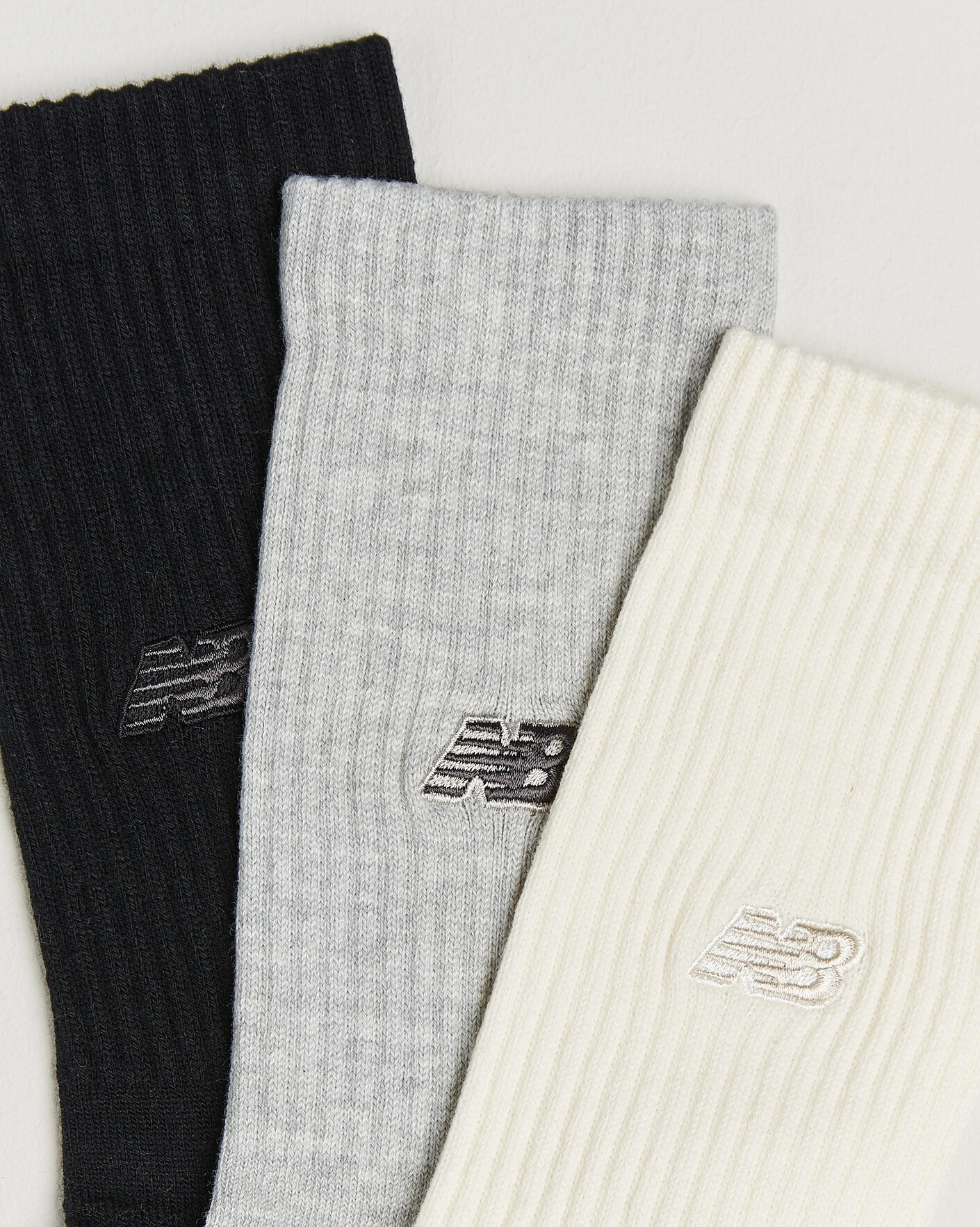 Men | Underwear & Socks | New Balance | 3-Pack Active Premium Crew Socks Black/White/Grey