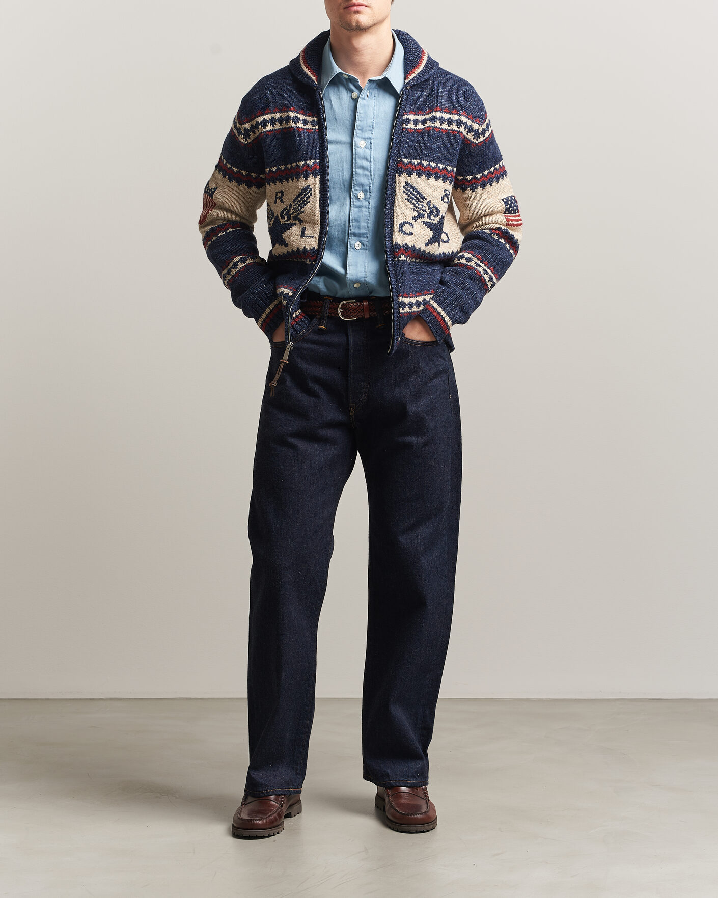 空*き様 ダブルアールエル RRL MONTAUK POINT DENIM PE RRL Vintage Fit 5-Pocket Denim East/West Rinse at CareOfCarl.com