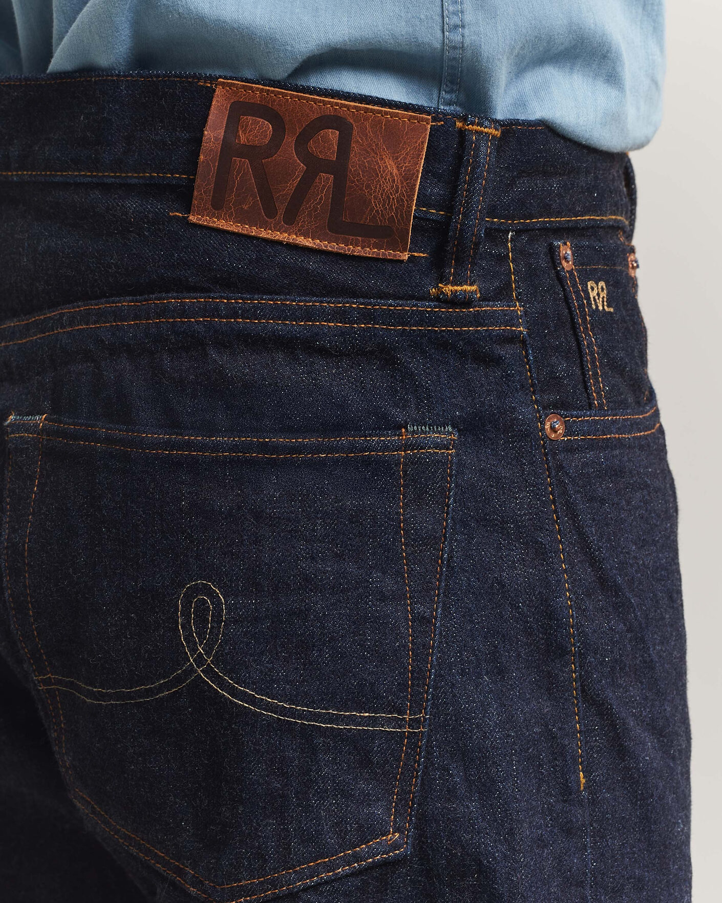 RRL Vintage Fit 5-Pocket Denim East/West Rinse at CareOfCarl.com