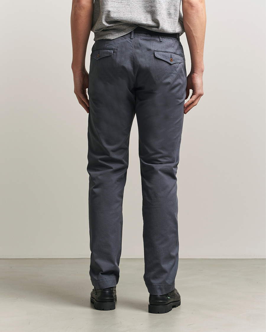 RRL Officers Flat Pants Navy at CareOfCarl.com
