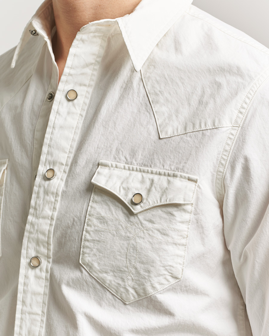 RRL Buffalo Western Shirt White at CareOfCarl.com