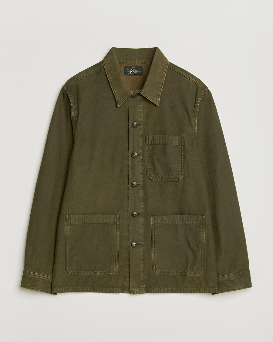 RRL Asher Overshirt Washed Brown at CareOfCarl.com