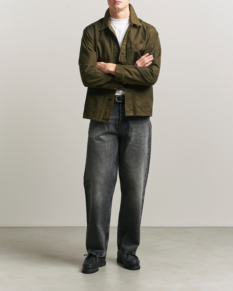RRL Asher Overshirt Washed Brown at CareOfCarl.com