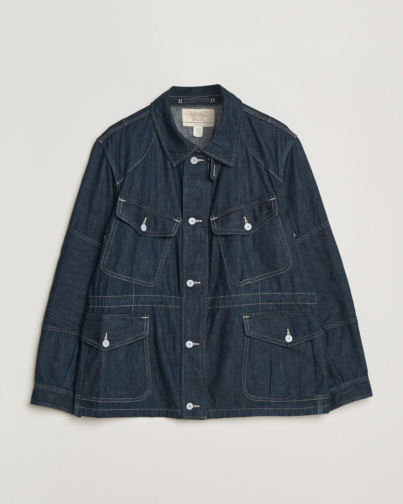 RRL Bannerman Denim Field Jacket Medium Wash at CareOfCarl.com