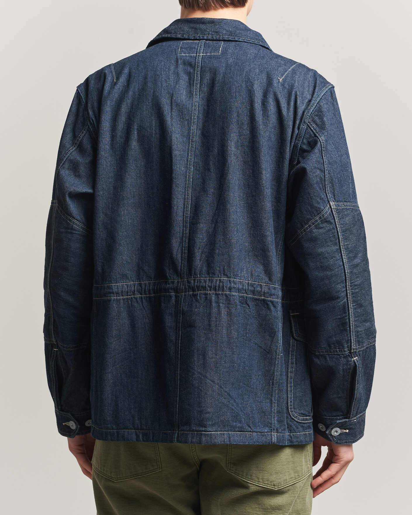 RRL Bannerman Denim Field Jacket Medium Wash at CareOfCarl.com