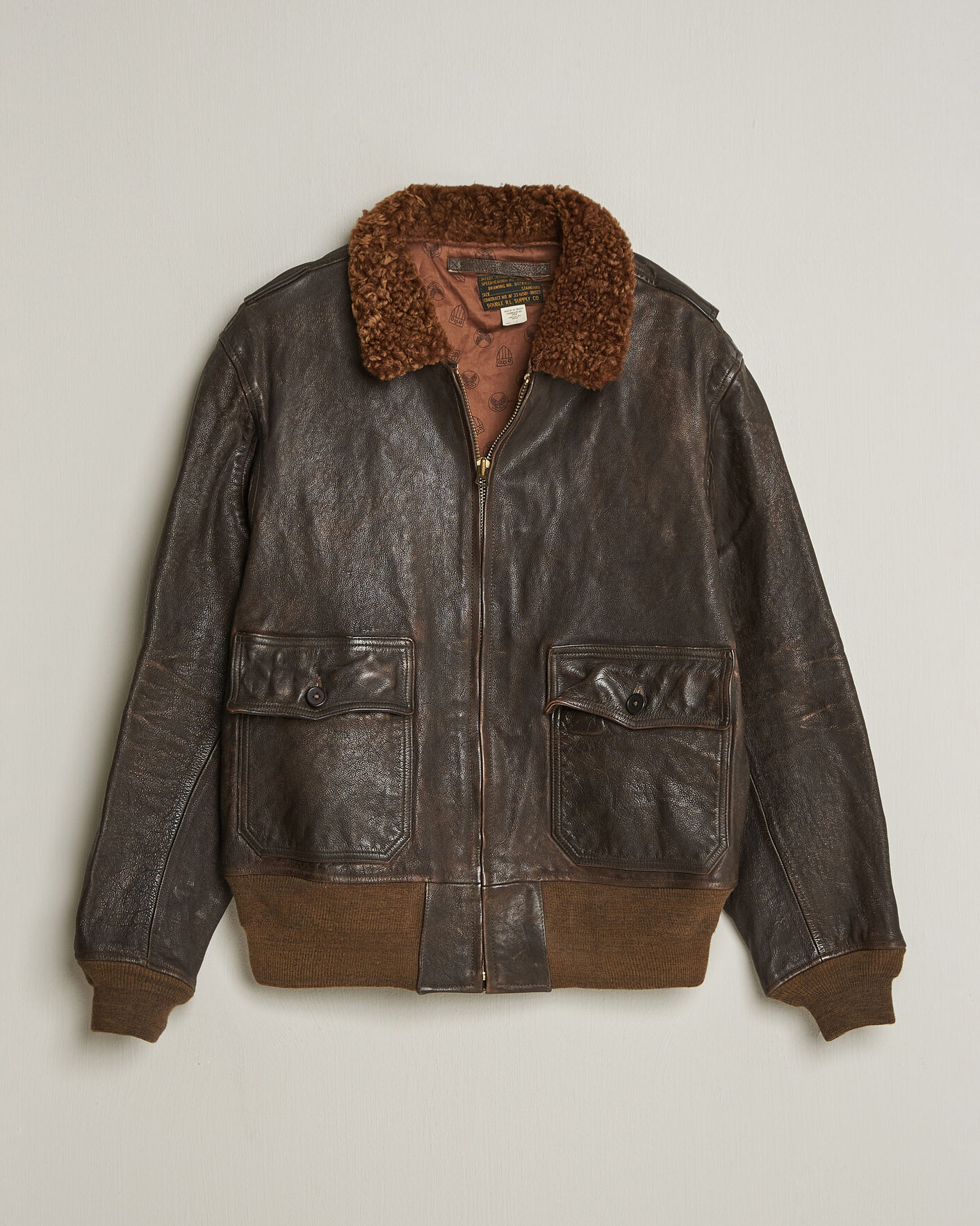 Men | Coats & Jackets | RRL | Pratt Leather Jacket Vintage Brown
