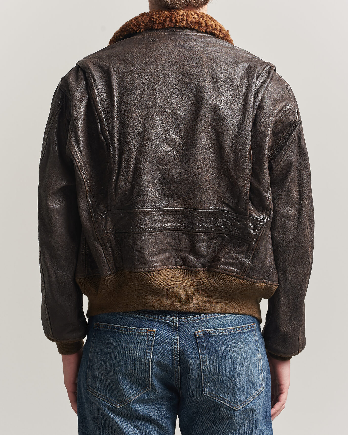Men | Coats & Jackets | RRL | Pratt Leather Jacket Vintage Brown