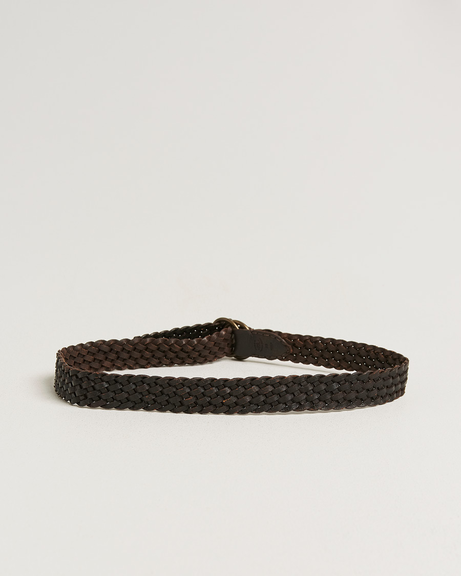 RRL Braided Belt Dark Brown at CareOfCarl.com