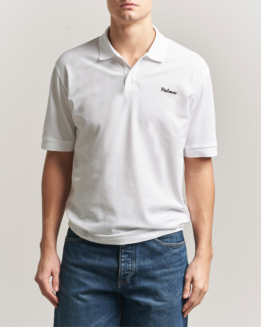 Men | Polo Shirts | Palmes | Stitch Piquet Polo White