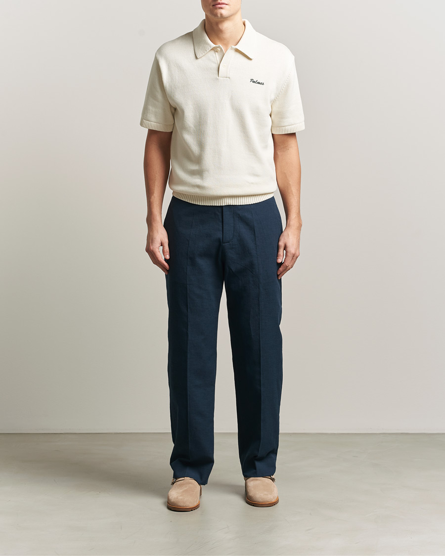Men | Polo Shirts | Palmes | Cotton Knit Polo Off White