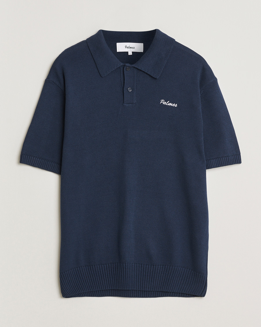 Men | Polo Shirts | Palmes | Cotton Knit Polo Navy