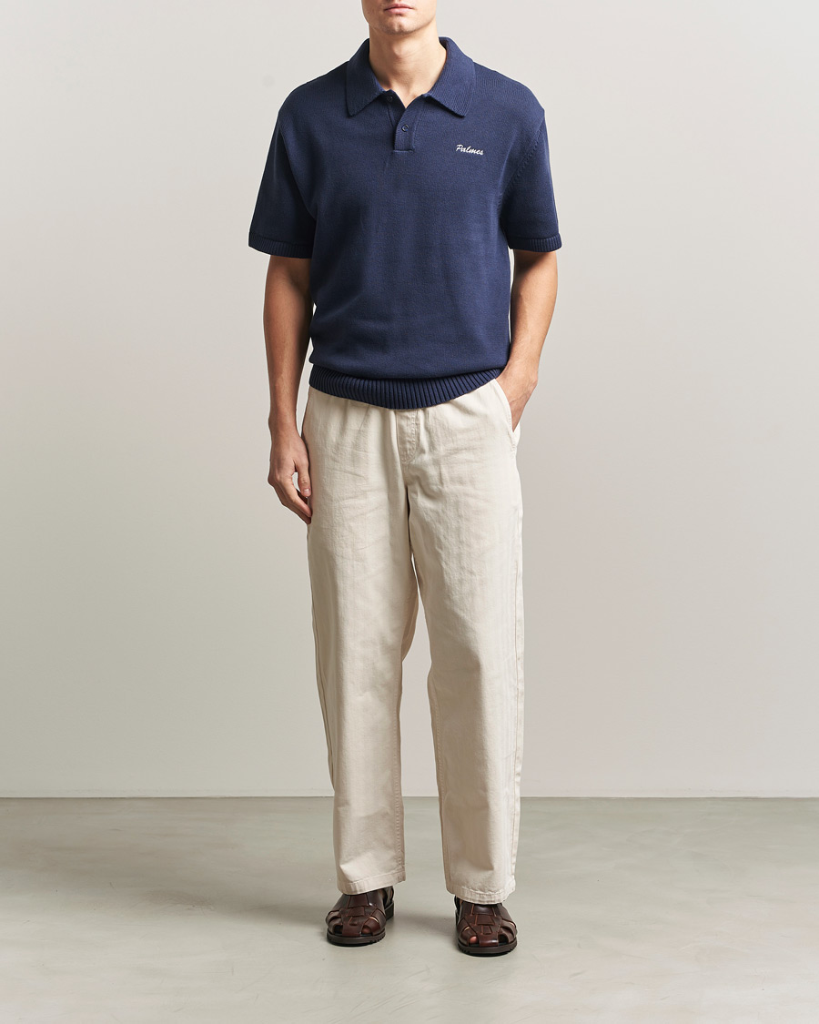 Men | Polo Shirts | Palmes | Cotton Knit Polo Navy