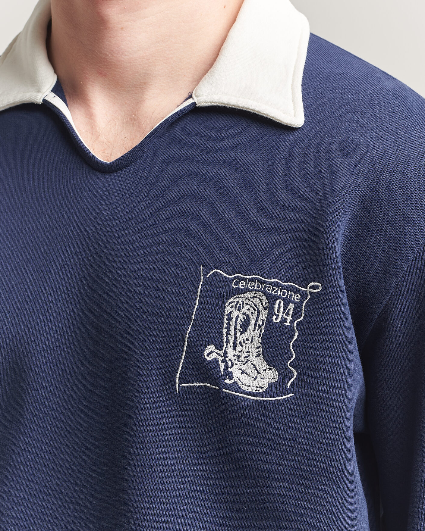 Men | Sweaters & Knitwear | Palmes | Boot Open Rugby Shirt Navy