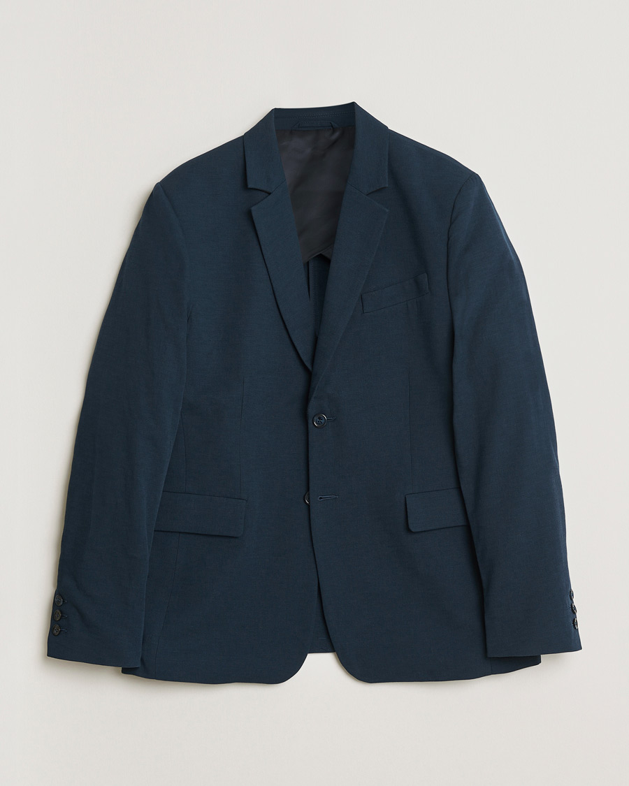 Men | Blazers | Palmes | Single Breasted Cotton Blazer Navy