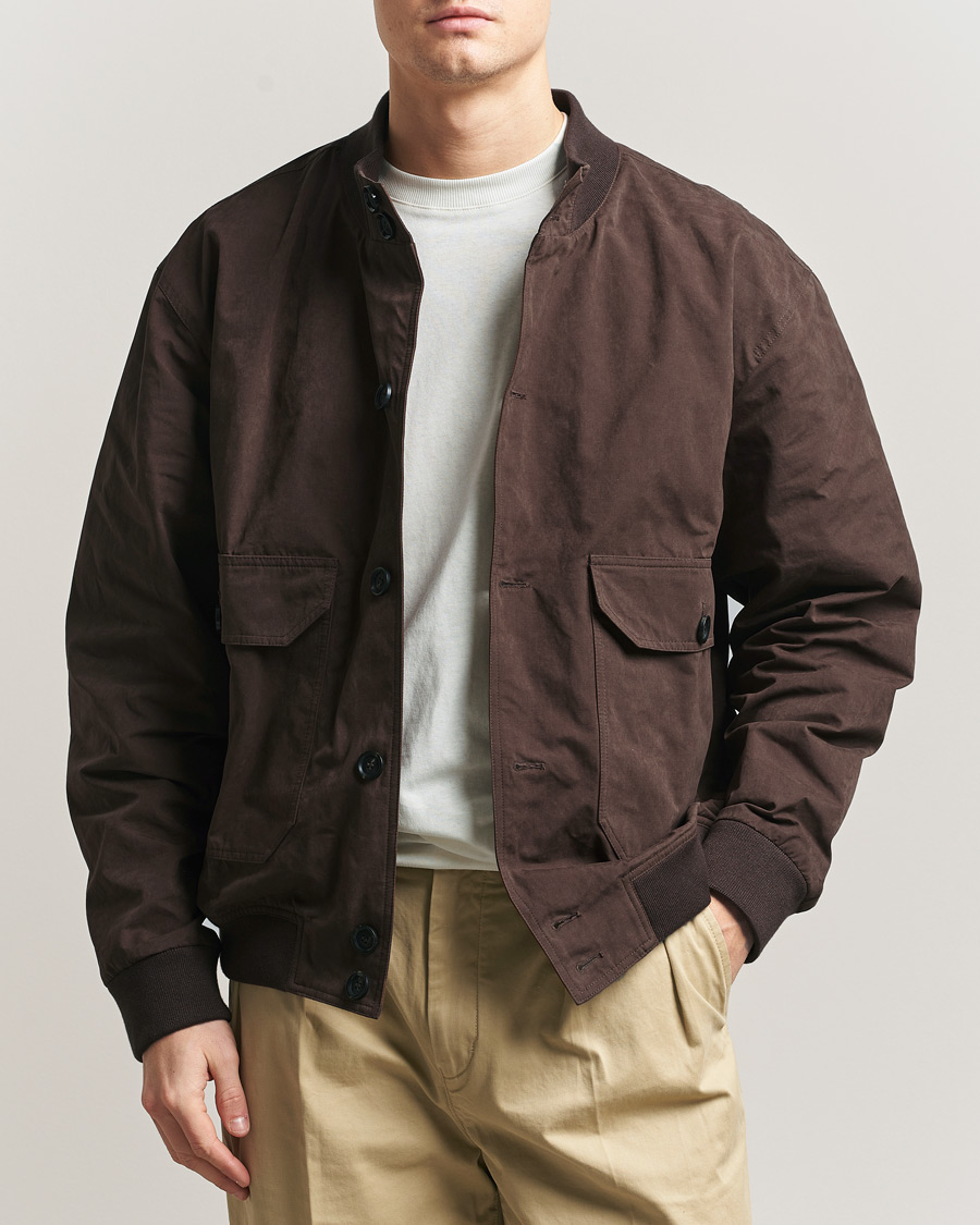 Men | Coats & Jackets | Palmes | Waxed Cotton Jacket Brown
