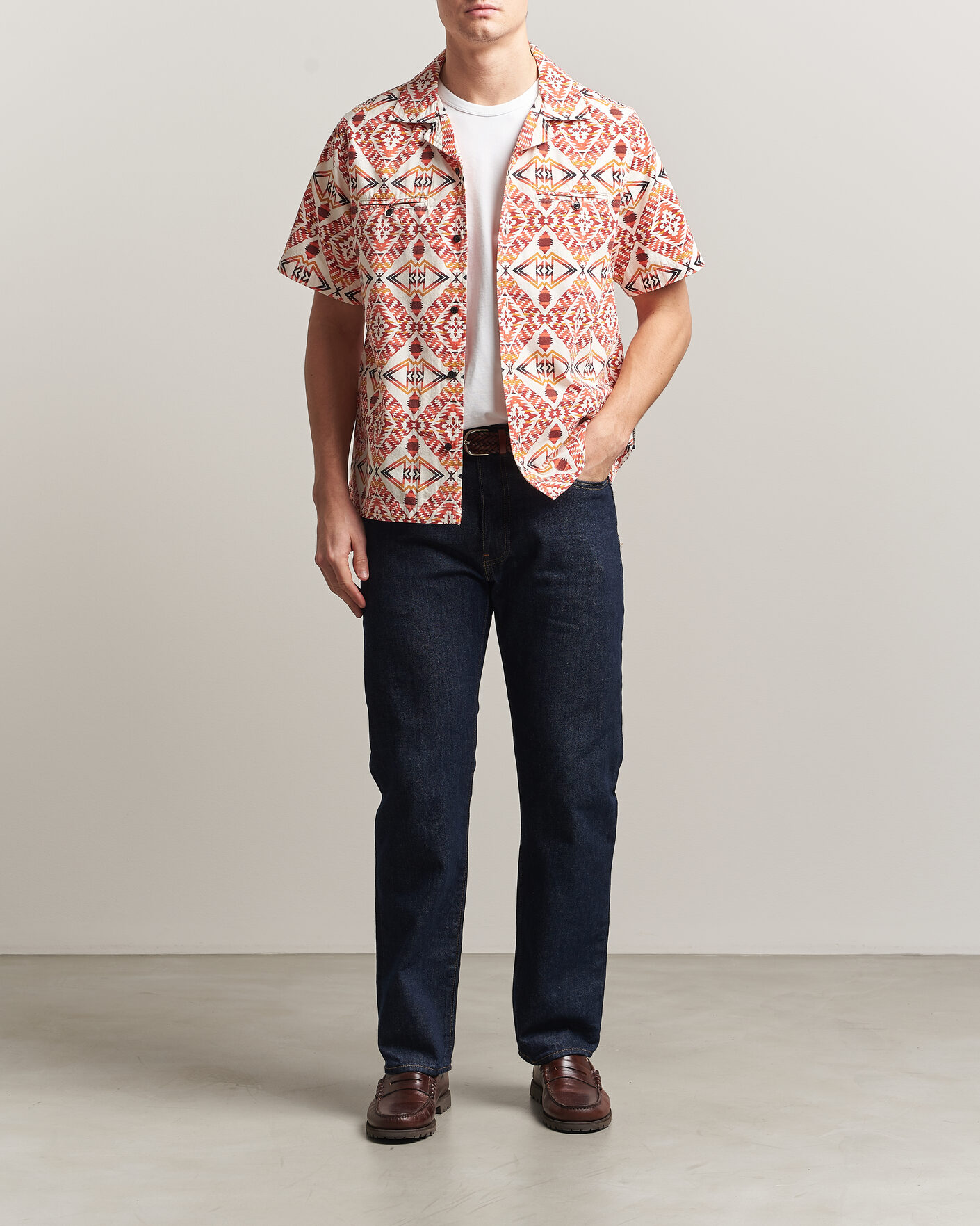 Men | Shirts | Pendleton | Camp Shirt Thunder Earthquake/Cream