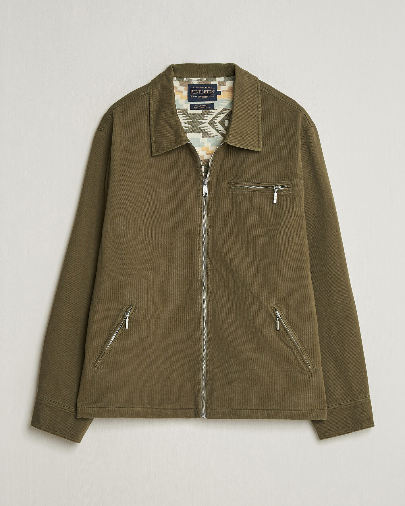 Men | Coats & Jackets | Pendleton | Blandet Lined Bomber Jacket Sage