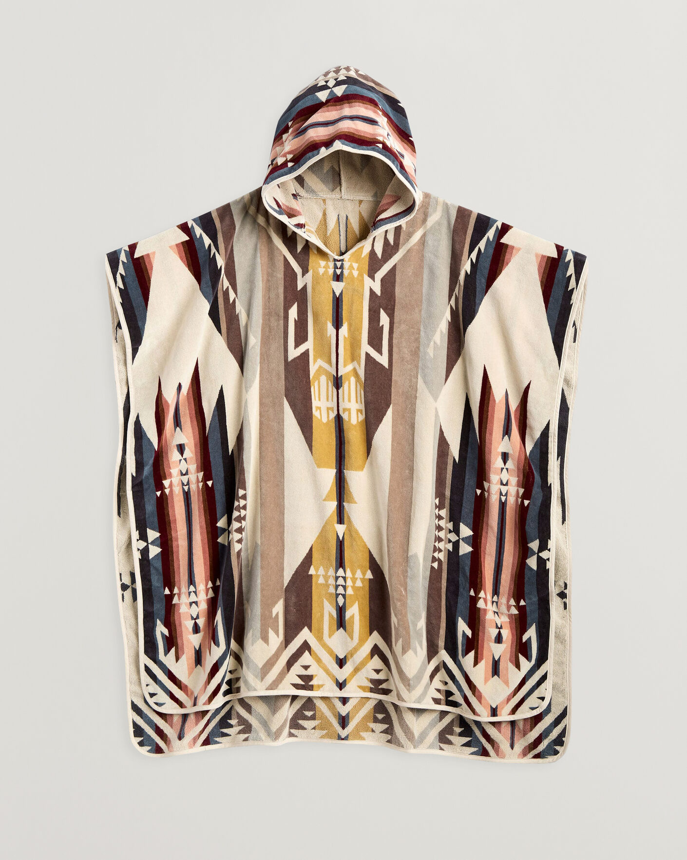 Men | Pyjamas & Robes | Pendleton | Jacquard Hooded Towel White Sands Tan