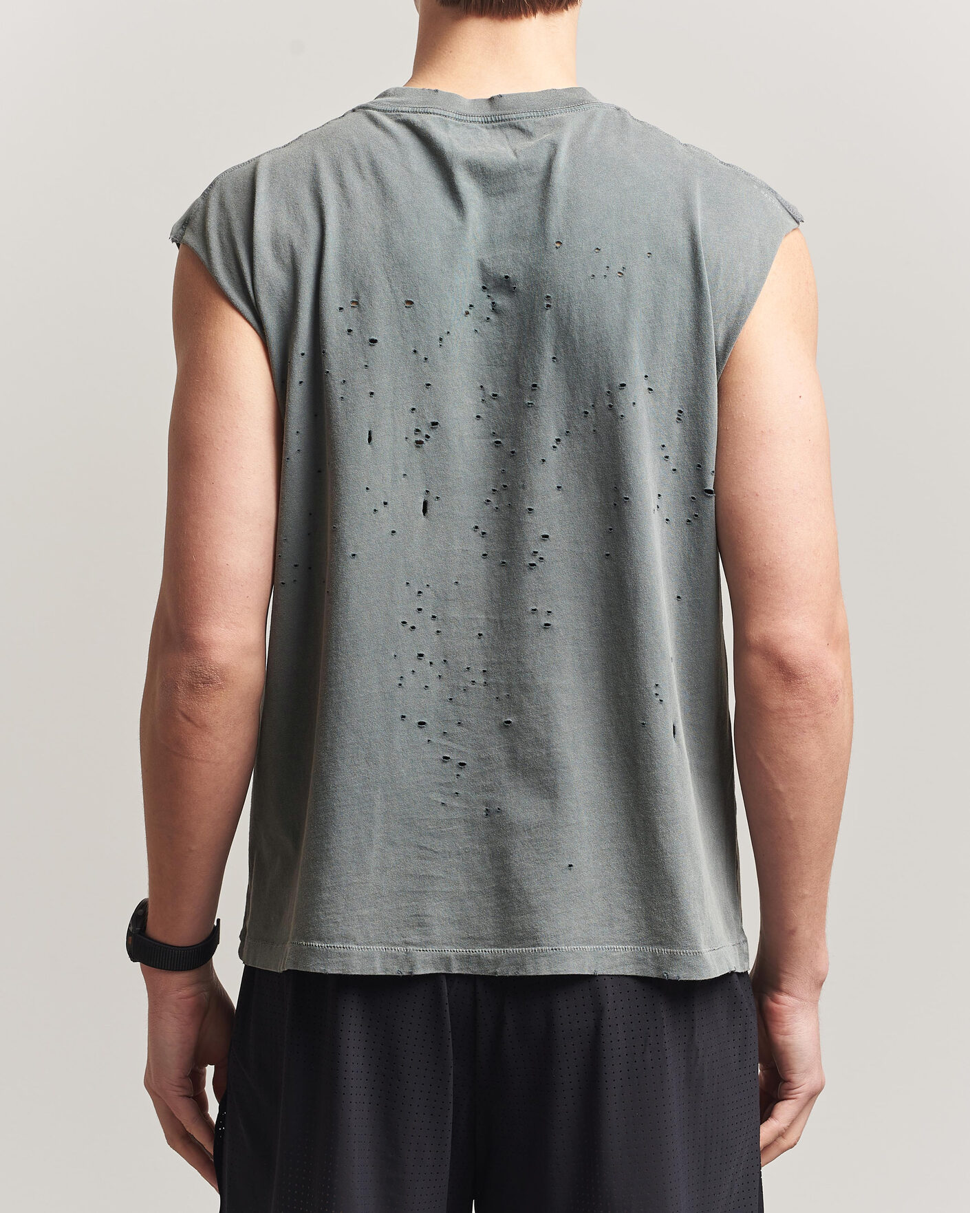 Men | T-Shirts | Satisfy | MothTech Muscle Tee Faded Black