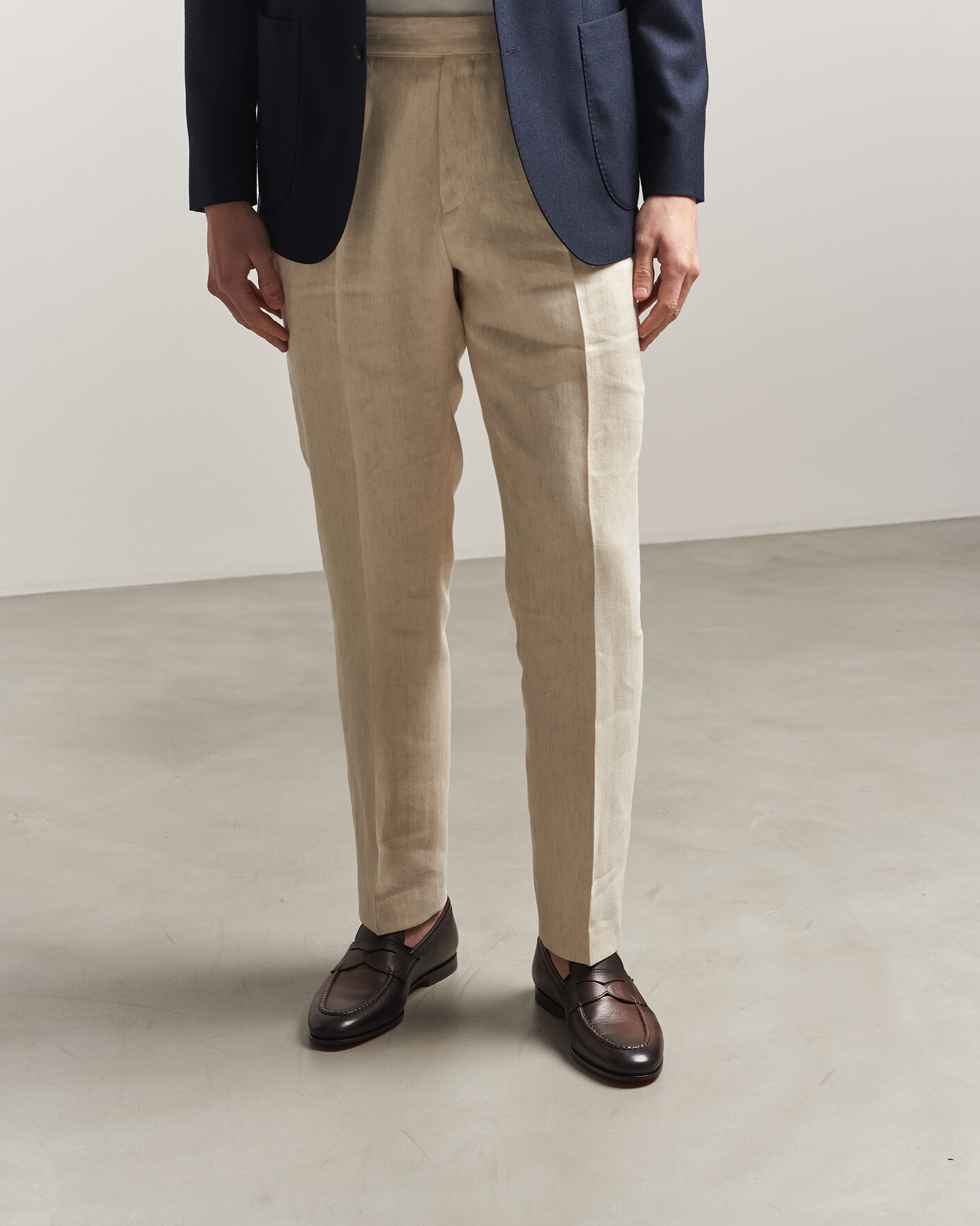 Men | Loafers | Santoni | Penny Loafers Dark Brown Calf