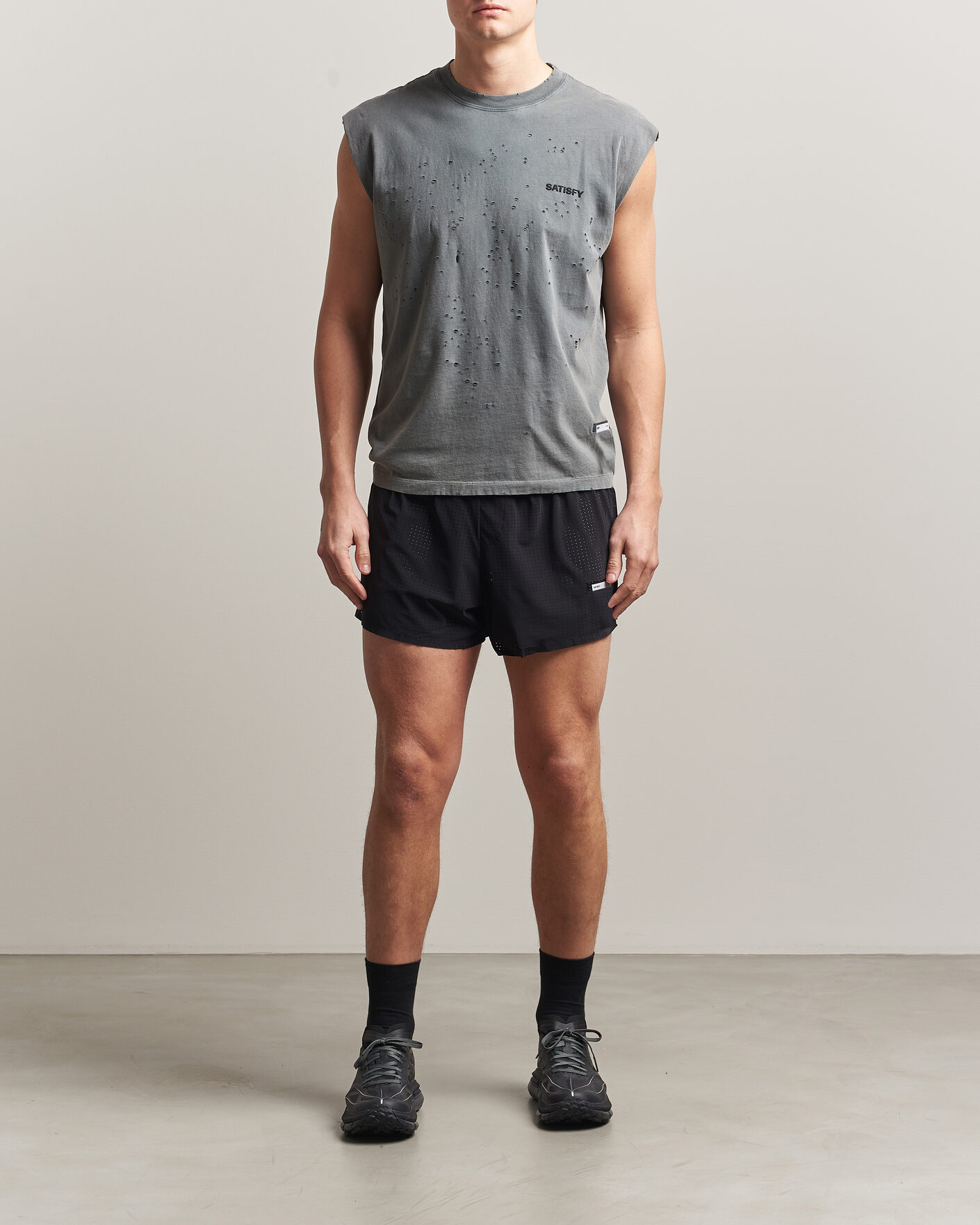 Men | Shorts | Satisfy | Space-O 2.5 Inch Shorts Black