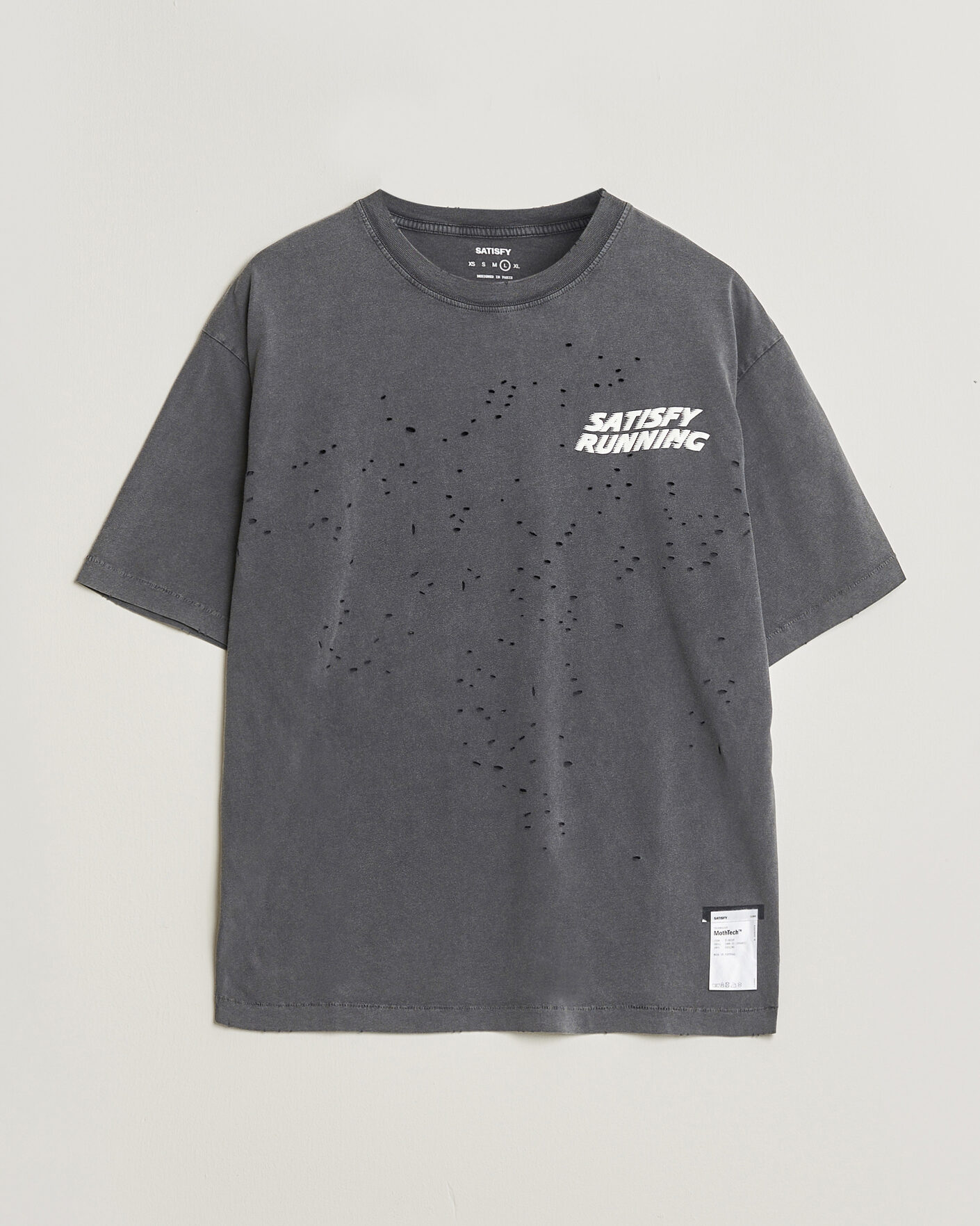 Men | T-Shirts | Satisfy | MothTech Small Logo T-Shirt Aged Black