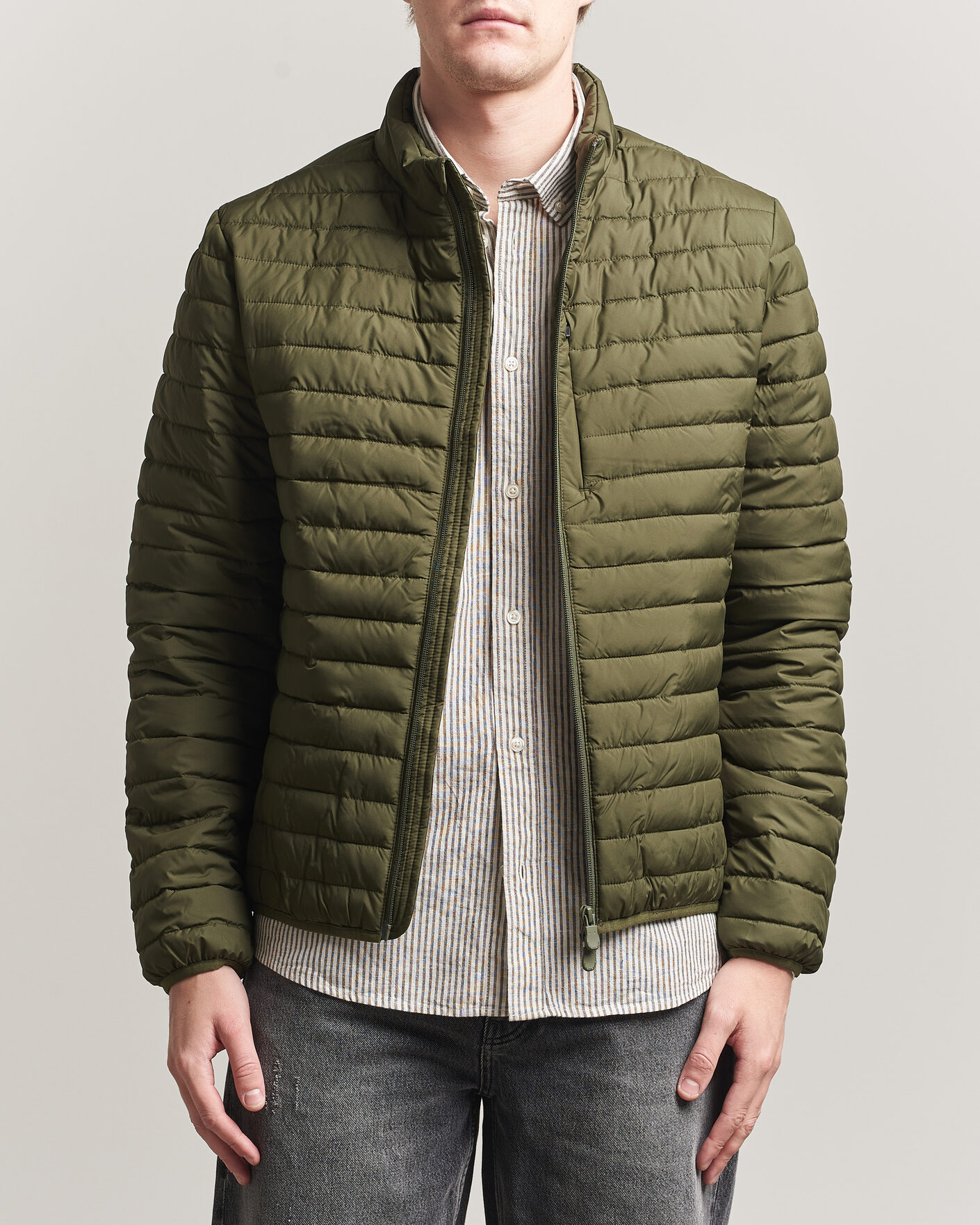 Men | Coats & Jackets | Save The Duck | Cole Lightweight Padded Jacket  Snake Green