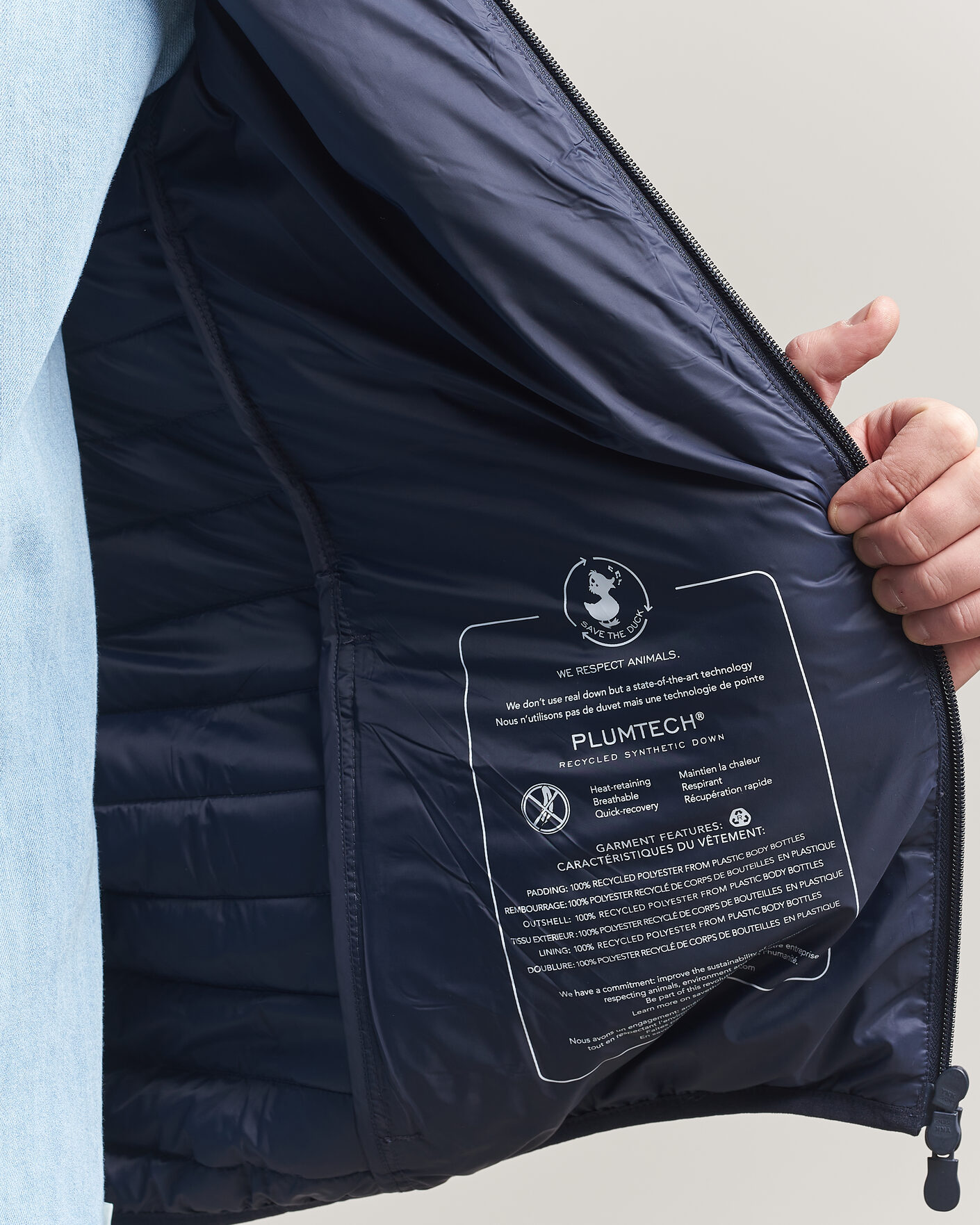 Men | Coats & Jackets | Save The Duck | Cole Lightweight Padded Jacket Navy