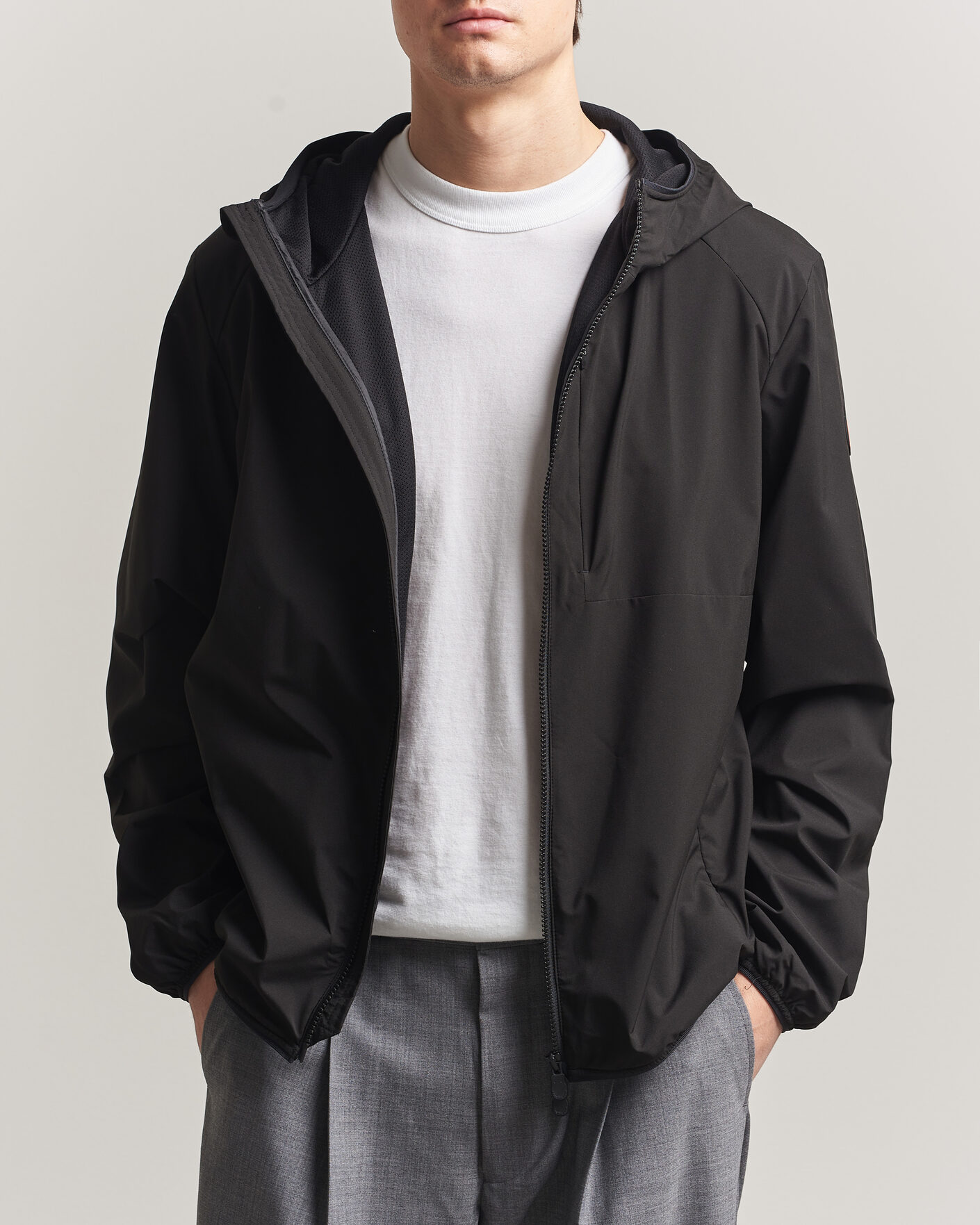 Men | Coats & Jackets | Save The Duck | Pier Wind/Water Resistant Hood Jacket Black