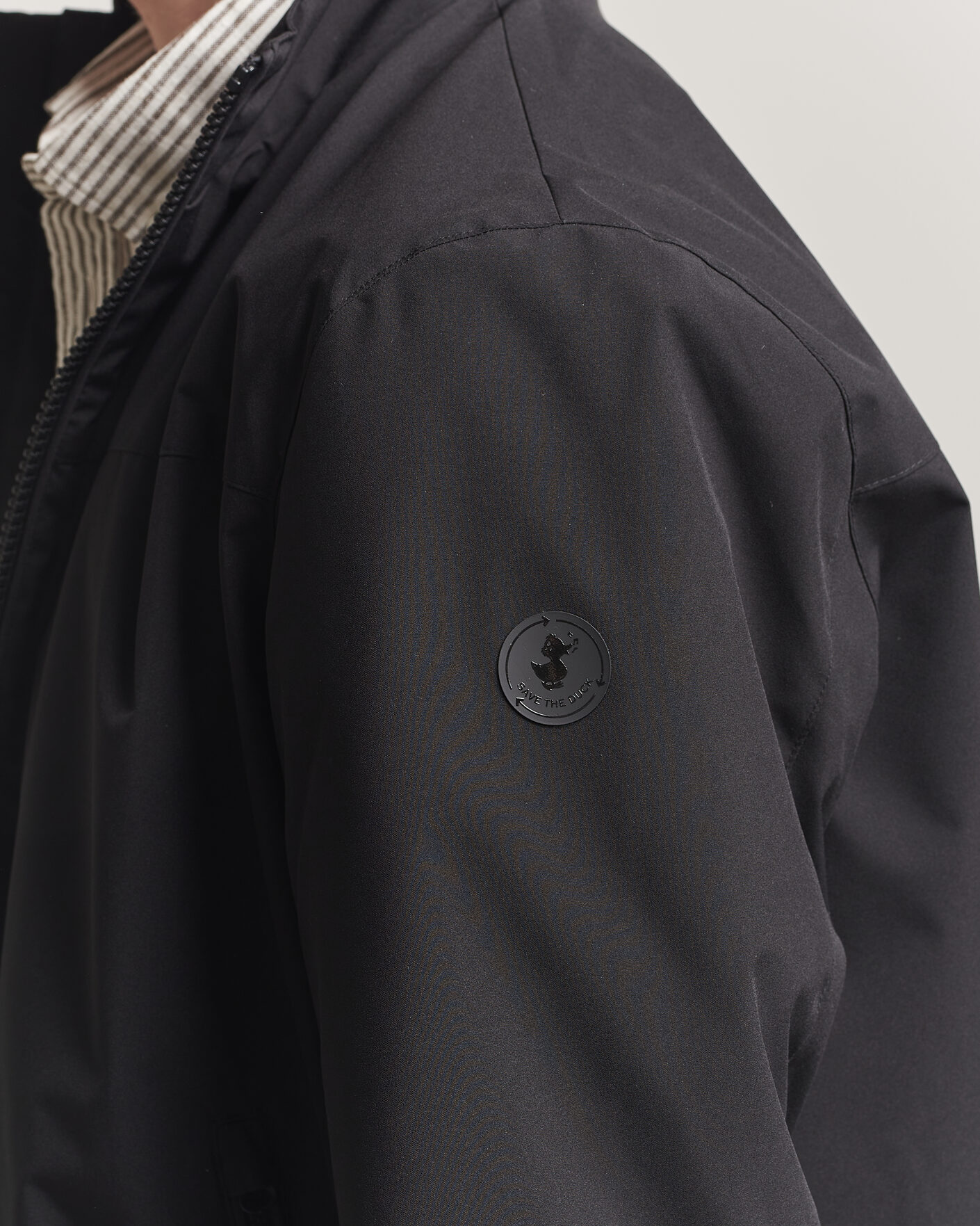Men | Coats & Jackets | Save The Duck | Finlay Nylon Harrington Jacket Black