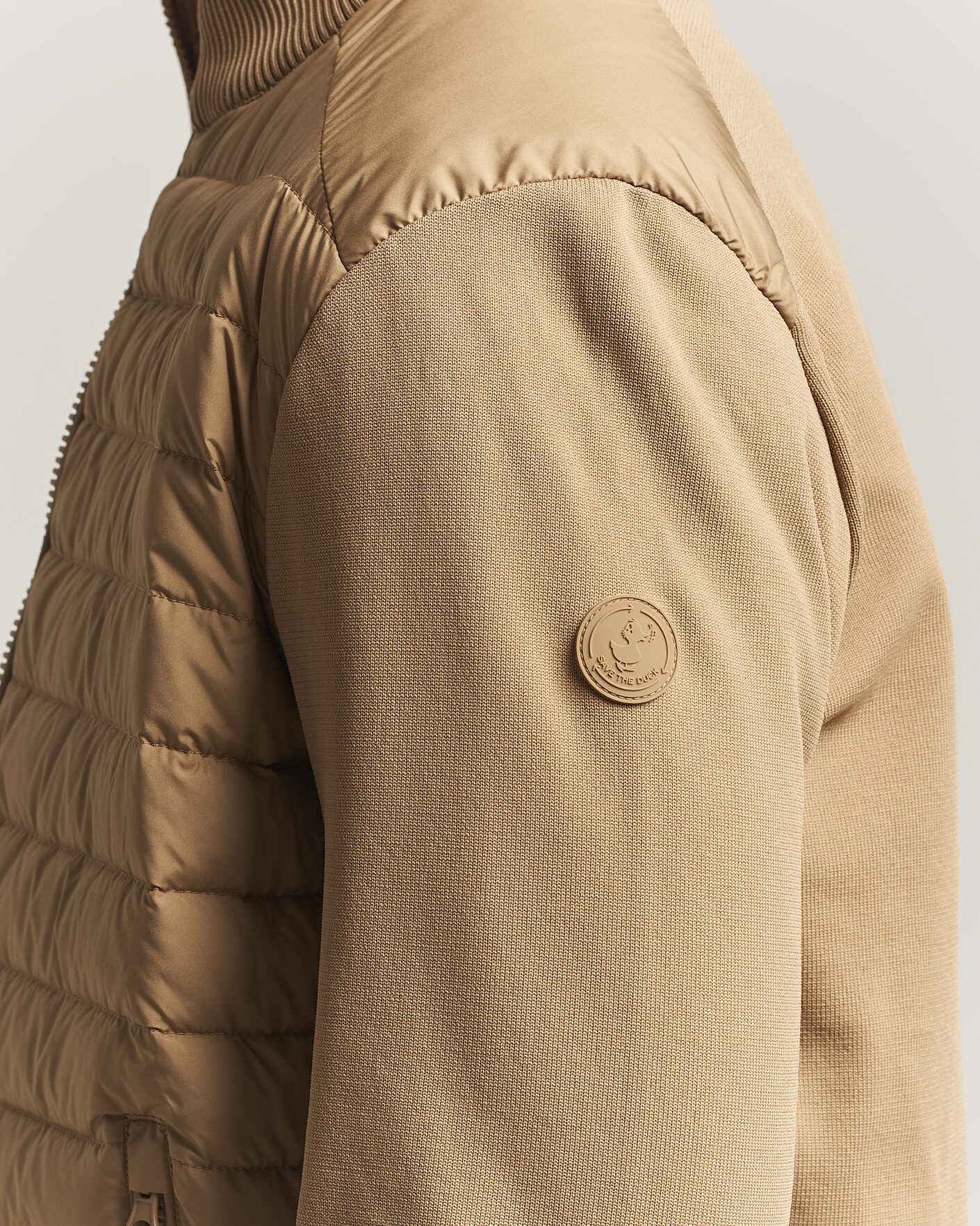 Men | Coats & Jackets | Save The Duck | Sedum Lightweight Padded Hybrid Jacket Khaki Brown