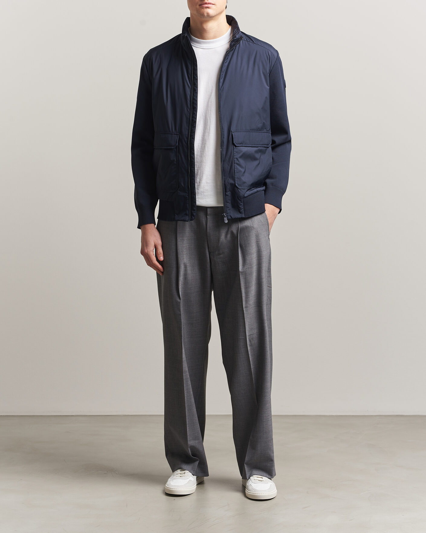 Men | Coats & Jackets | Save The Duck | Alfo Hybrid Jacket Navy Blue