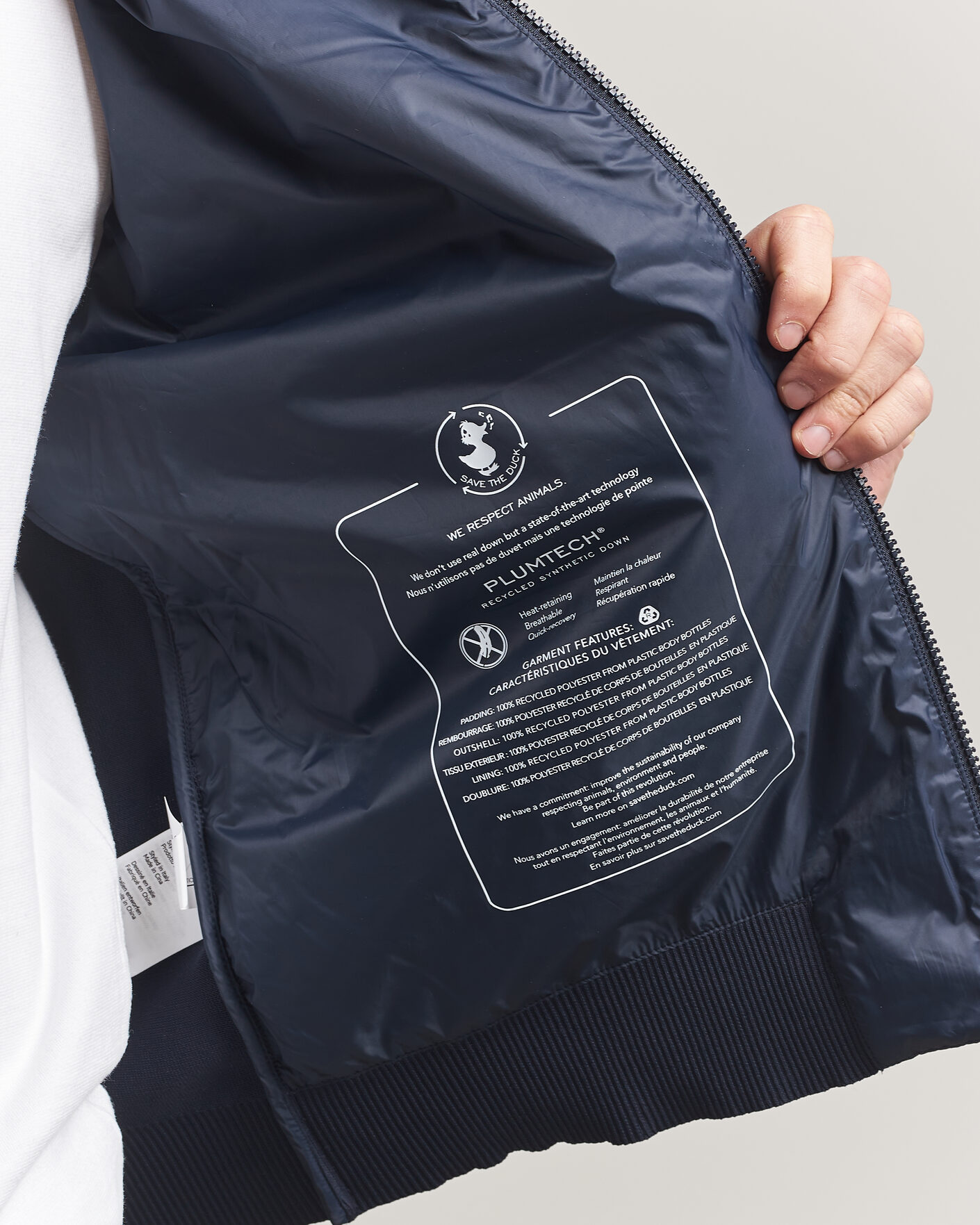 Men | Coats & Jackets | Save The Duck | Alfo Hybrid Jacket Navy Blue