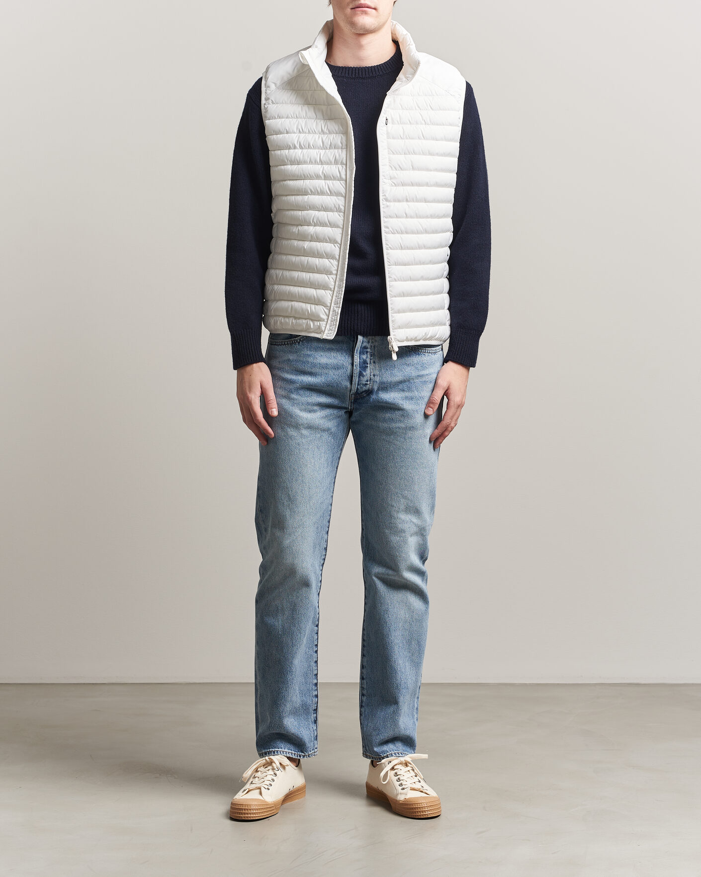 Save The Duck Dave Lightweight Padded Vest Dull White at