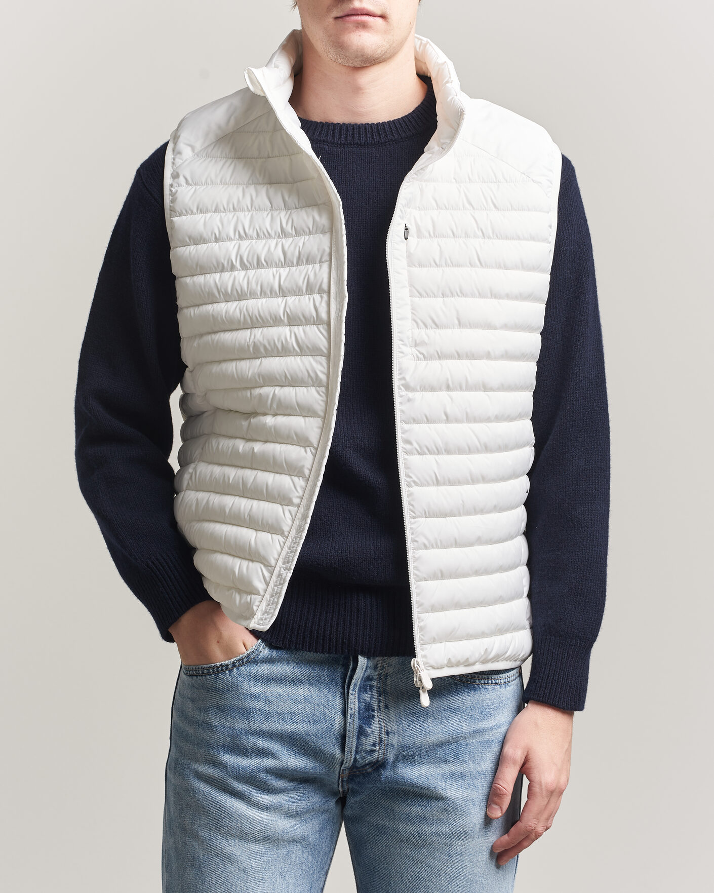 Save The Duck Dave Lightweight Padded Vest Dull White at