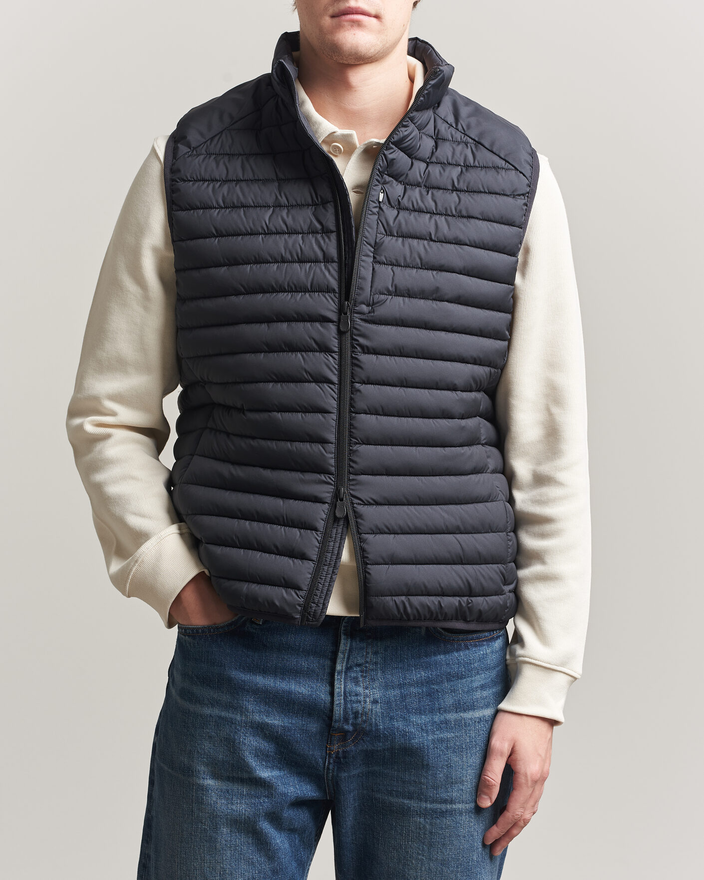 Save The Duck Dave Lightweight Padded Vest Black at CareOfCarl.com
