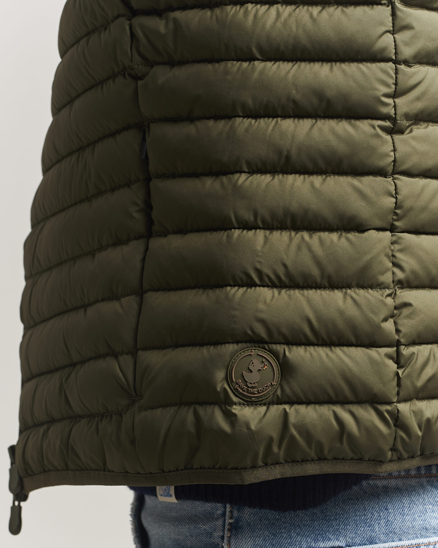 Men | Gilets | Save The Duck | Dave Lightweight Padded Vest Snake Green