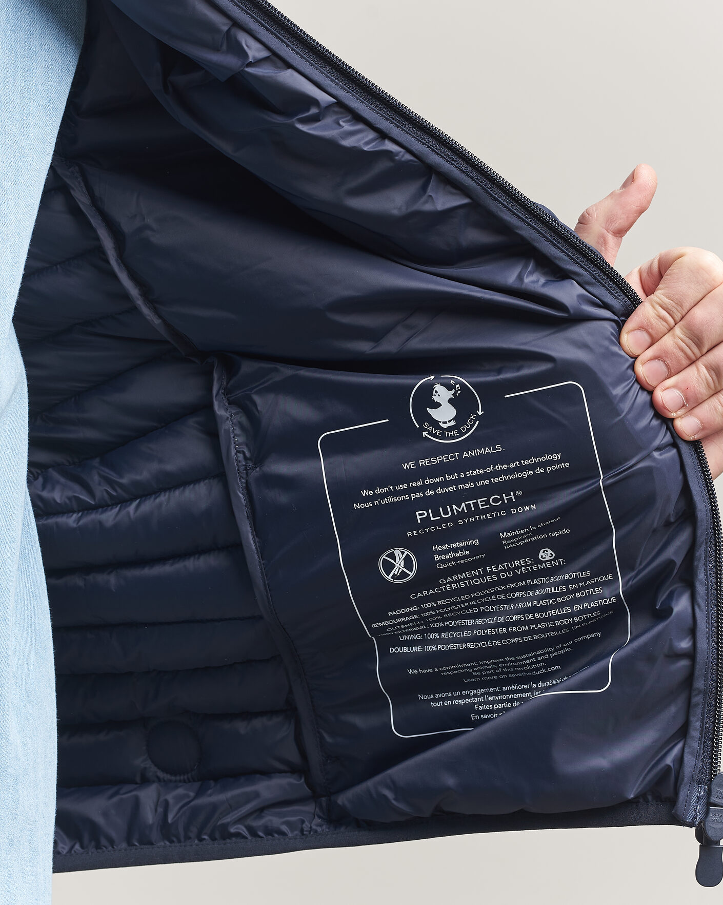 Men | Gilets | Save The Duck | Dave Lightweight Padded Vest Navy Blue