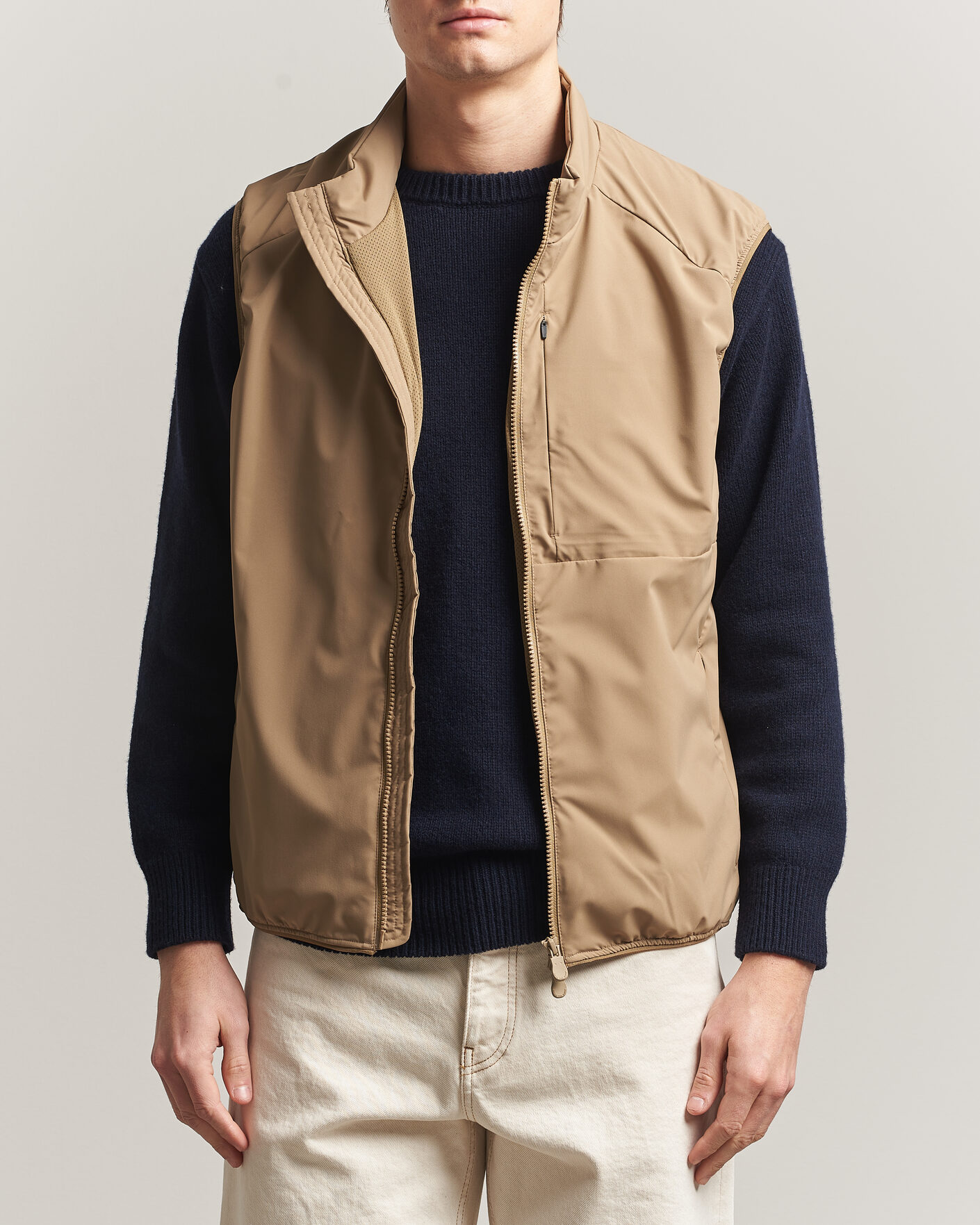 Save The Duck Joe Wind/Water Resistant Vest Khaki Brown at