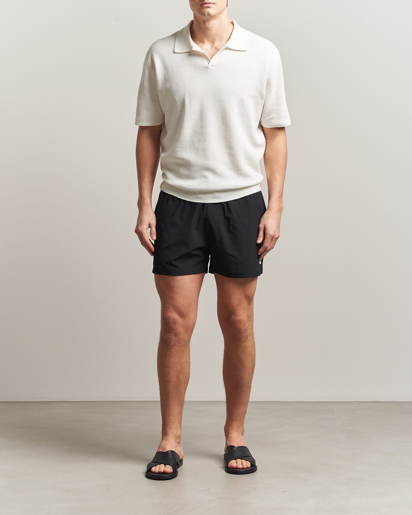 Men | Swimwear | Save The Duck | Plain Drawstring Swimshorts Black